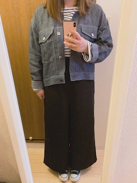 「アイテム（デニムジャケット）」を使った、ayuさん（レディース・162cm・20代）の春コーディネート