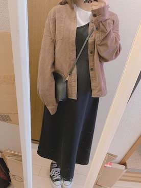 「コーデュロイシャツ」｜ayuさん（レディース・162cm・20代）の冬コーディネート