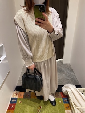 「Simplicite（サンプリシテ）のアイテム（ワンピース/ドレス）」を使った、ayuさん（レディース・162cm）の春コーディネート