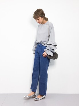 「GOUT COMMUN（グーコミューン）のアイテム（ショルダーバッグ）」を使った、teraさん（レディース・164cm）の冬コーディネート