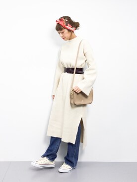 「カットオフ」｜「アイテム（ワンピース/ドレス）」を使った、teraさん（レディース・164cm）の春コーディネート