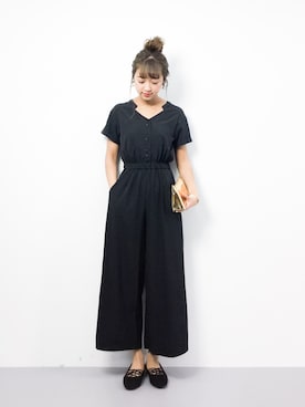 「SPIRALGIRL（スパイラルガール）のアイテム（つなぎ/オールインワン）」を使った、teraさん（レディース・164cm）の春コーディネート