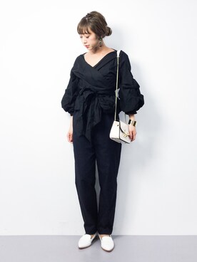 「EN ROUTE（アンルート）のアイテム（パンツ）」を使った、teraさん（レディース・164cm）の春コーディネート
