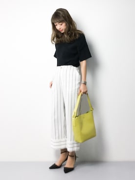 「PLAIN CLOTHING（プレーンクロージング）のアイテム（トップス）」を使った、teraさん（レディース・164cm）の夏コーディネート