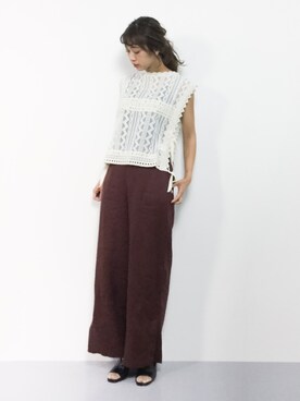 「Ameri（アメリ）のアイテム（その他トップス）」を使った、teraさん（レディース・164cm）の夏コーディネート