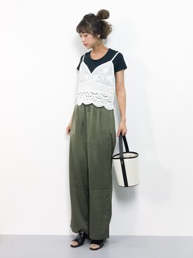 「MERLOT（メルロー）のアイテム（キャミソール）」を使った、teraさん（レディース・164cm）の夏コーディネート