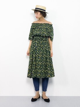 「Bab Bou Jeloud（バブブージュルード）のアイテム（ワンピース）」を使った、teraさん（レディース・164cm）の夏コーディネート