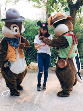 「A land（エーランド）のアイテム（パンツ）」を使った、linaさん（レディース・157cm）の春コーディネート