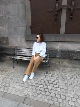 「Ray-Ban（レイバン）の【Ray-Ban】RB-2447F（サングラス）」を使った、linaさん（レディース・157cm）の春コーディネート