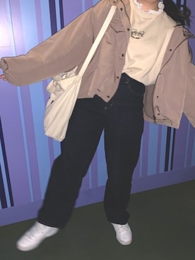 「apres jour（アプレジュール）のアイテム（マウンテンパーカー）」を使った、sʜᴜさん（レディース・156cm）の冬コーディネート