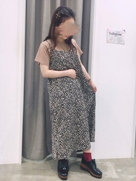 「ブラウン×ブラック」｜「アイテム（その他）」を使った、ふうかさん（レディース・148cm）の夏コーディネート