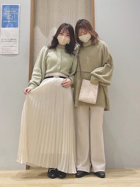 「ピスタチオ」｜「アイテム（ブーツ）」を使った、ふうかさん（レディース・148cm）の冬コーディネート