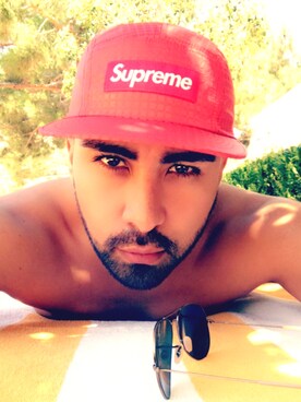 「hat」｜JavieRichさん（メンズ・183cm）の夏コーディネート