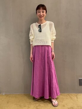 「UNITED ARROWS（ユナイテッドアローズ）のアイテム（タンクトップ）」を使った、Aya Tanigawaさん（レディース・154cm）の春コーディネート