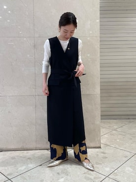 「UNITED ARROWS（ユナイテッドアローズ）のアイテム（その他アウター）」を使った、Aya Tanigawaさん（レディース・154cm）の冬コーディネート