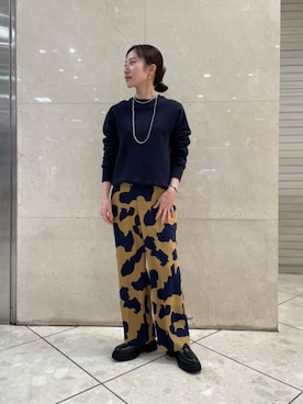 「Scye（サイ）のアイテム（スウェット）」を使った、Aya Tanigawaさん（レディース・154cm）の冬コーディネート