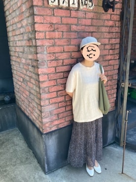 「アイテム（スカート、ブラウン系）」を使った、NORiさん（メンズ・174cm）の夏コーディネート