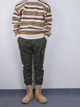 「jogger pants」｜HEPICARAVANさん（メンズ・170cm）の秋コーディネート