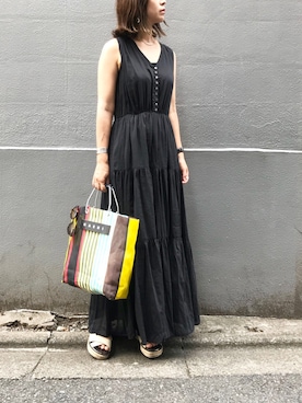 「MARNI（マルニ）のアイテム」を使った、RITSUさん（レディース・156cm）の夏コーディネート