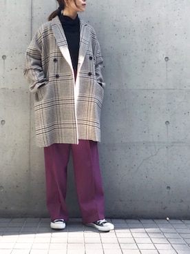 Liyoca（リヨカ）の「【Liyoca】圧縮スムース ノーカラーロングコート