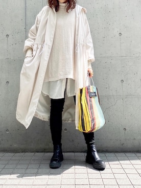 「MARNI」｜「アイテム（その他アウター）」を使った、RITSUさん（レディース・156cm）の春コーディネート