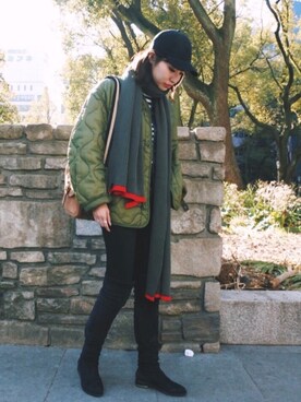 ヤマサキ サオリさん（レディース・169cm）の冬コーディネート