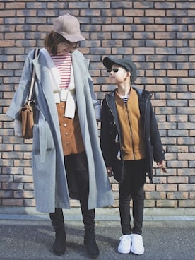 「GAP（ギャップ）のアイテム（ジャケット/アウター）」を使った、ヤマサキ サオリさん（レディース・169cm）の冬コーディネート