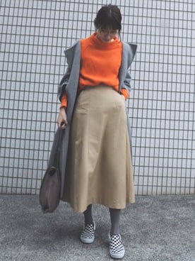 「スプリングSENSEOFPLACE」｜「アイテム（その他アウター）」を使った、ヤマサキ サオリさん（レディース・169cm）の冬コーディネート