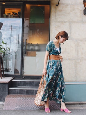 「Denim & Supply Ralph Lauren（デニムアンドサプライラルフローレン）のアイテム（ワンピース/ドレス）」を使った、ヤマサキ サオリさん（レディース・169cm）の夏コーディネート