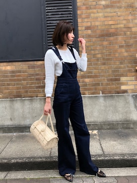 「ZARA（ザラ）のアイテム（オールインワン・サロペット）」を使った、ヤマサキ サオリさん（レディース・169cm）の冬コーディネート