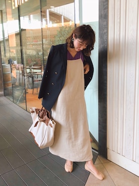 「MACPHEE（マカフィー）のアイテム（ジャケット/アウター）」を使った、ヤマサキ サオリさん（レディース・169cm）の春コーディネート