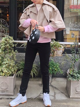 「GINGER ALE（ジンジャーエール）のアイテム」を使った、ヤマサキ サオリさん（レディース・169cm）の春コーディネート