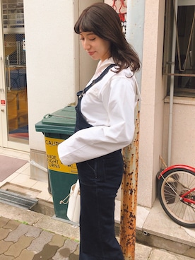 「ZARA（ザラ）のアイテム（オールインワン・サロペット）」を使った、ヤマサキ サオリさん（レディース・169cm）の春コーディネート