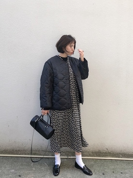 「Handmade（ハンドメイド）のアイテム（ジャケット/アウター）」を使った、ヤマサキ サオリさん（レディース・169cm）の冬コーディネート
