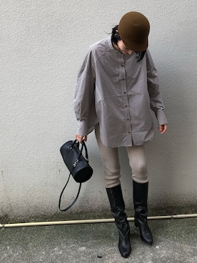 「STEPHEN（ステファン）のアイテム」を使った、ヤマサキ サオリさん（レディース・169cm）の冬コーディネート