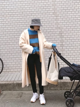 「STUNNING LURE（スタニングルアー）のアイテム（ジャケット/アウター）」を使った、ヤマサキ サオリさん（レディース・169cm）の冬コーディネート