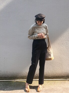ヤマサキ サオリさんの「＜6(ROKU)＞SET UP PANTS/パンツ」を使ったコーディネート