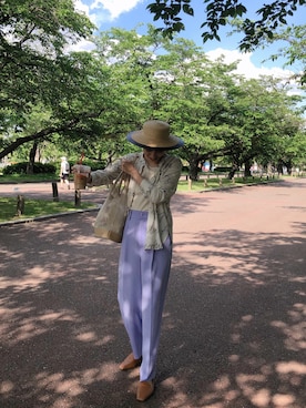 「VERMEIL par iena（ヴェルメイユパーイエナ）のアイテム」を使った、ヤマサキ サオリさん（レディース・169cm）の春コーディネート