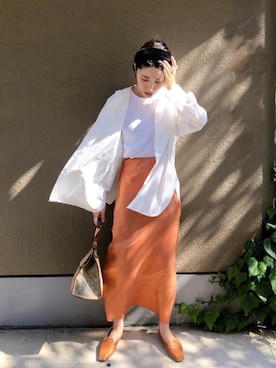 「A VACATION（アヴァケーション）のアイテム」を使った、ヤマサキ サオリさん（レディース・169cm）の夏コーディネート