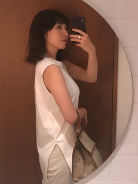「A VACATION（アヴァケーション）のアイテム」を使った、ヤマサキ サオリさん（レディース・169cm）の夏コーディネート