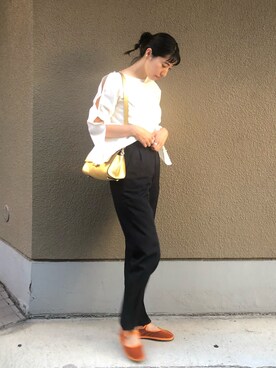 ヤマサキ サオリさんの「＜6(ROKU)＞SET UP PANTS/パンツ」を使ったコーディネート