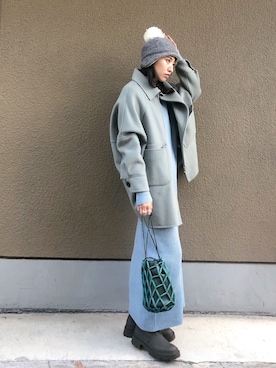 「machatt（マチャット）のアイテム（ジャケット/アウター）」を使った、ヤマサキ サオリさん（レディース・169cm）の冬コーディネート