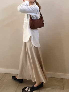 「mici（ミチ）のアイテム」を使った、ヤマサキ サオリさん（レディース・169cm）の春コーディネート