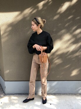 「アイテム（イヤーカフ）」を使った、ヤマサキ サオリさん（レディース・169cm）の夏コーディネート