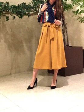 「ボウタイ」｜Carlottaさん（レディース・170cm）の秋コーディネート