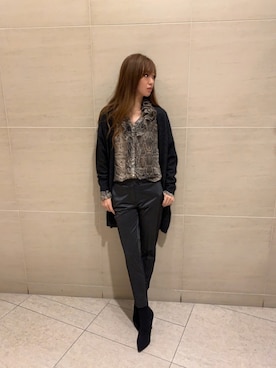 「NARACAMICIE（ナラカミーチェ）のアイテム（パンツ）」を使った、Carlottaさん（レディース・170cm）の秋コーディネート