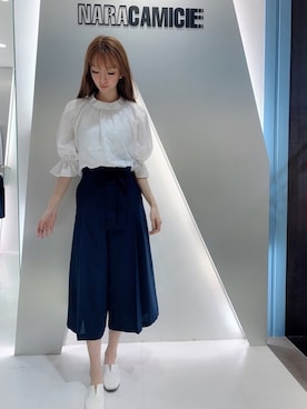 「NARACAMICIE（ナラカミーチェ）のアイテム」を使った、Carlottaさん（レディース・170cm）の春コーディネート