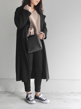 「CONVERSE（コンバース）のconverse（コンバース） ALL STAR OX（オールスターOX）（スニーカー）」を使った、はるさん（レディース・158cm）の冬コーディネート