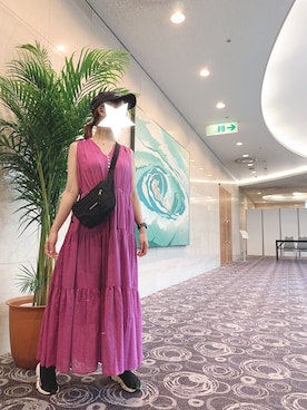 「ソックススニーカー」｜「アイテム（ワンピース/ドレス）」を使った、✭♡ayaka♡✭さん（レディース・156cm）の夏コーディネート