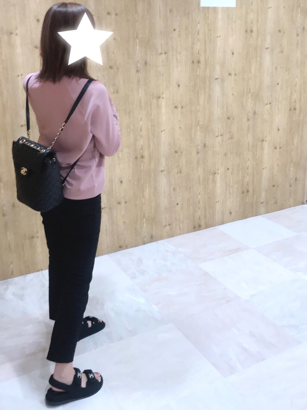 「スポーツサンダル、スポサン」｜「CHANELのアイテム（サンダル、ブラック系）」を使った、✭♡ayaka♡✭さん（レディース・155cm）の夏コーディネートの1枚目の写真